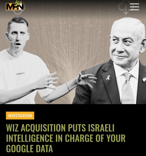 Head of the notice with Netanyahu smiling in it.